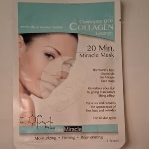 Bio Miracle Coenzyme Q10 Collagen Essence Mask - Blue and White